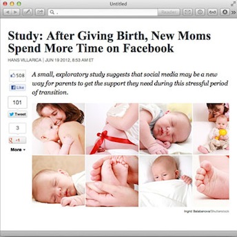 Study: After Giving Birth, New Moms Spend More Time on Facebook