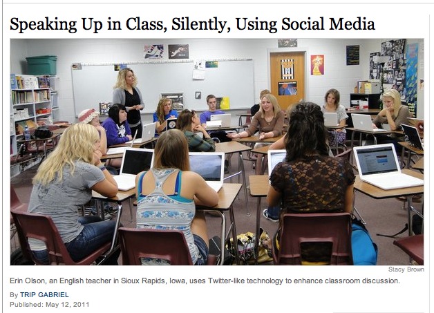 NYTimes: Microblogging helps student discussion?