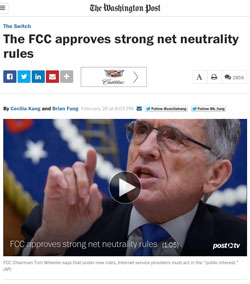 Washington Post: FCC approves strong net neutrality rules
